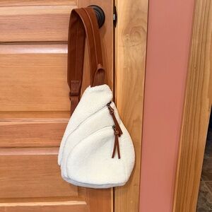 Cozy White and Brown Women's Bag
